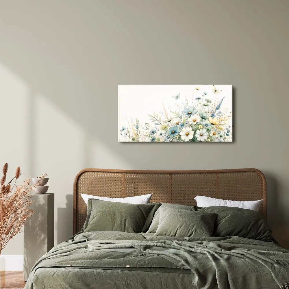 Quadro su tela – Fiori selvatici in tonalità pastello