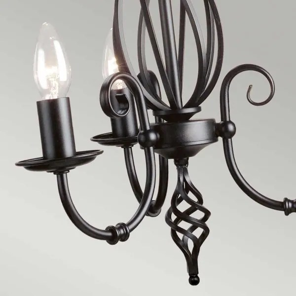 Elstead ART3-BLACK - Lampadario a sospensione con catena ARTISAN 3xE14/60W/230V