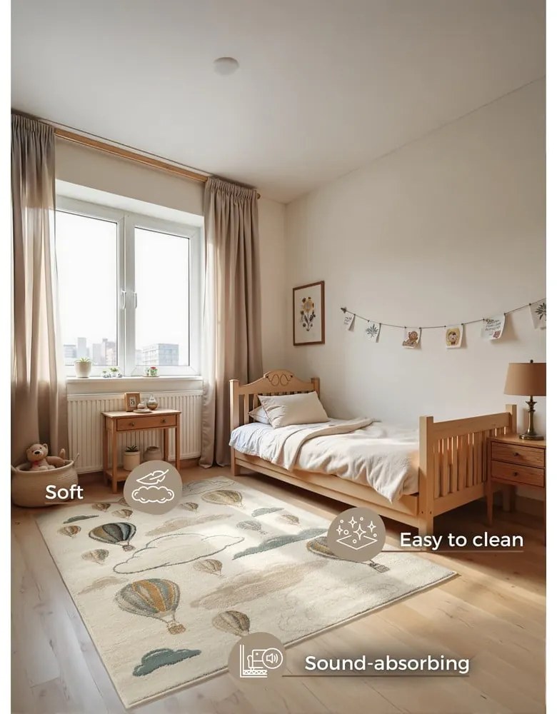 Tappeto per bambini color crema 120x170 cm Hot Air Balloon – Hanse Home