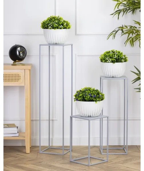 Portafiori 70x24 cm grigio