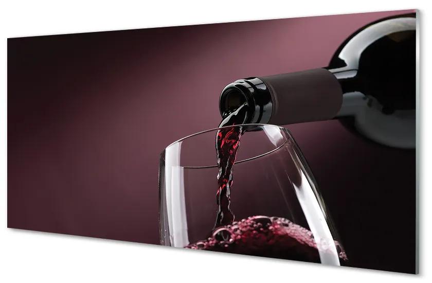 Quadro su vetro acrilico Background vino bordeaux 100x50 cm