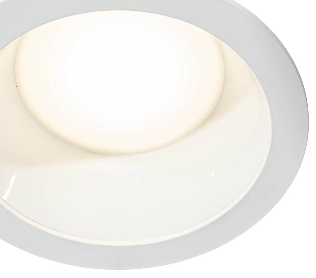 Set di 6 faretti da incasso bianchi con LED 3000K-5000K - Elias
