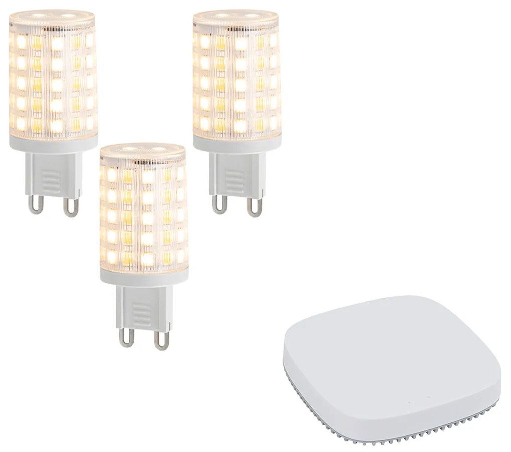 Set di 3 lampadine LED G9 dimmerabili Smart 2,5W 250 lm 2700K-6500K incl. Hub Smart Zigbee