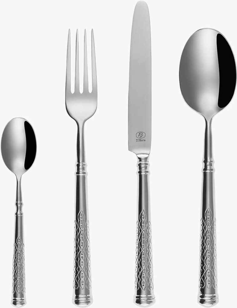 Set di 24 posate lucide Levante, 6 persone