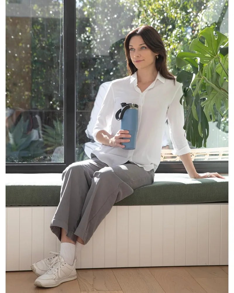 Bottiglia bottiglia da viaggio blu in acciaio inox 1 l Eco – Ladelle