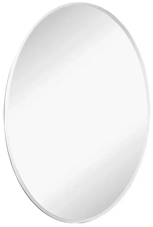 Specchio bagno ovale 55x85 cm reversibile con bisellatura 2,5 cm