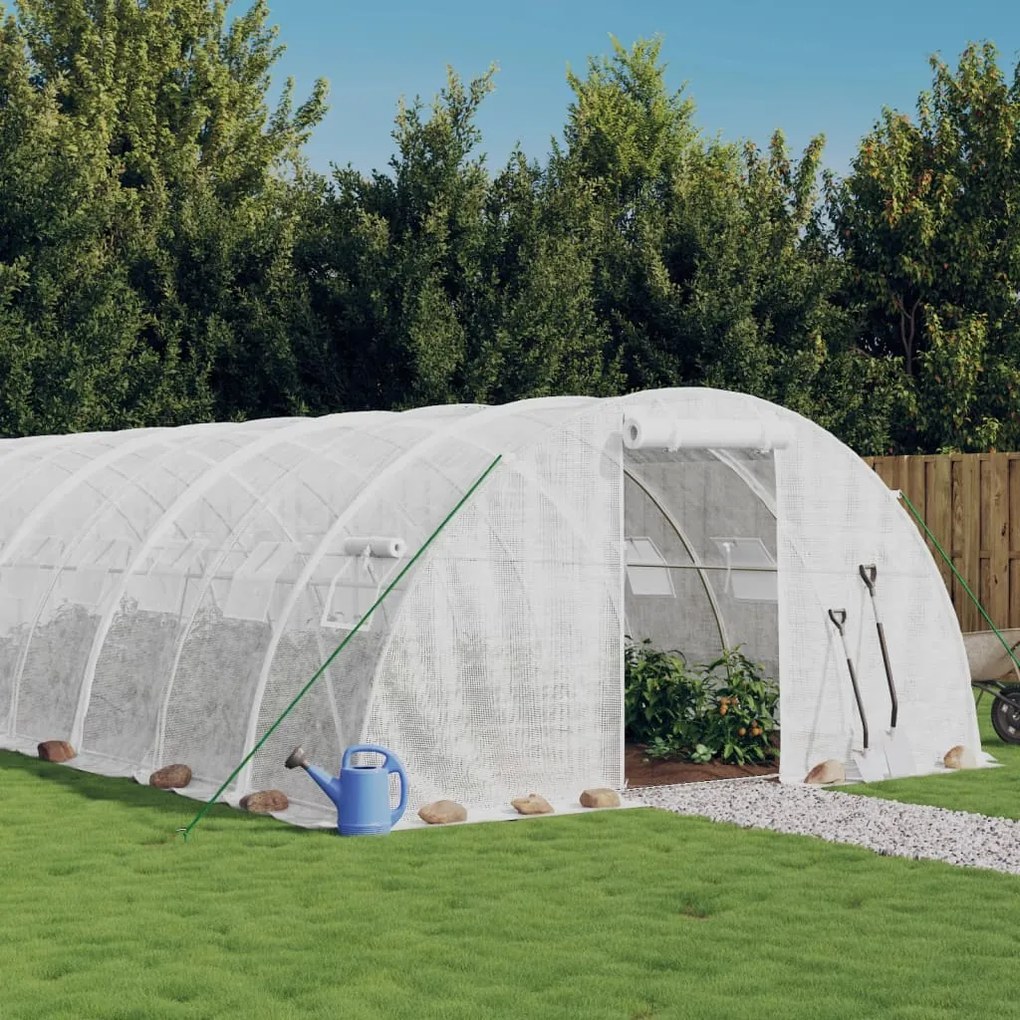 Serra Con Telaio İn Acciaio Bianco 32 M² 8x4x2 M /