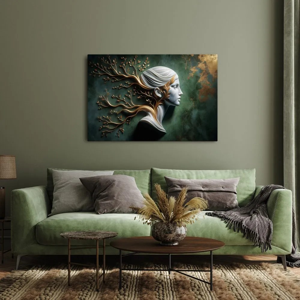 Quadro su tela – Dea serena con i rami della vita