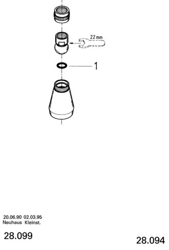 GROHE 28094000 - Soffione doccia 50 mm cromo lucido