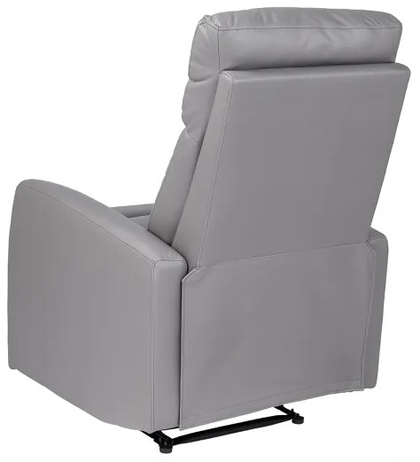 Poltrona relax reclinabile manuale in ecopelle GRIGIO