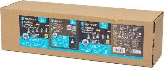 Aigostar - Luce solare di Natale LED/0,054W/1,2V 1m IP65 bianco freddo