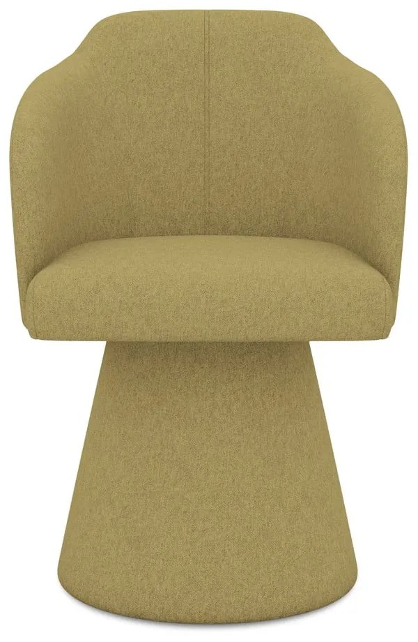 Sedia da pranzo color senape in imbottito Kanoa – Makamii