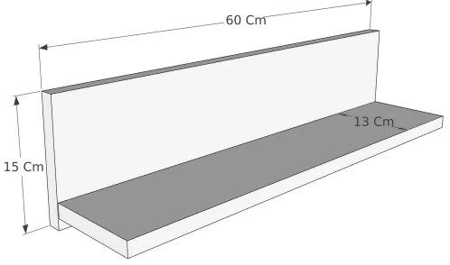 Set da 2 mensole SHELFIE in pino/nero