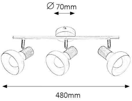 Rabalux 5945 - Faretto HOLLY 3xE14/40W/230V bianco