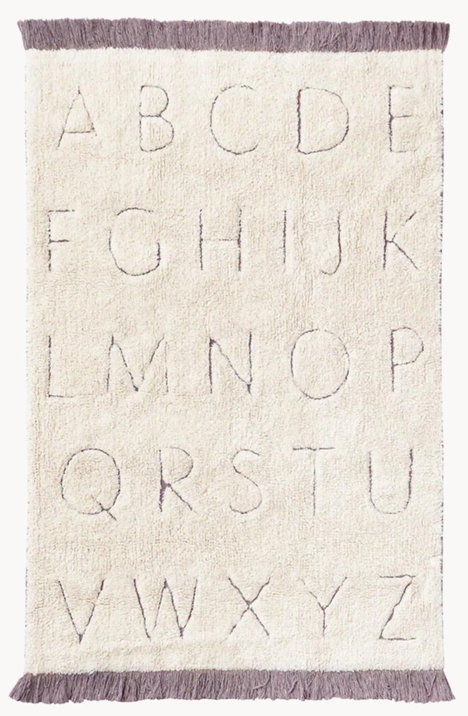 Tappeto per bambini taftato a mano con disegno lettere lavabile ABC