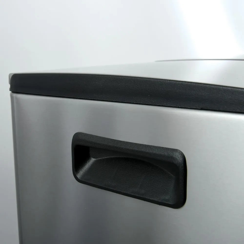 Cestino per la spazzatura color argento opaco in acciaio per raccolta differenziata/con pedale 2x20 l Aliya – Spirella