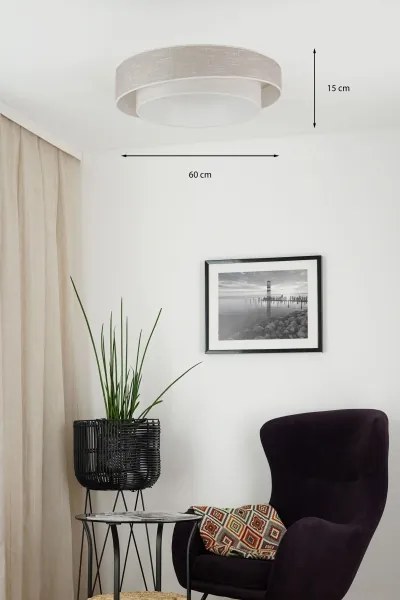 Brilagi - Lampada dimmerabile a LED DOVER SHINE LED/24W/230V grigio/crema + telecomando