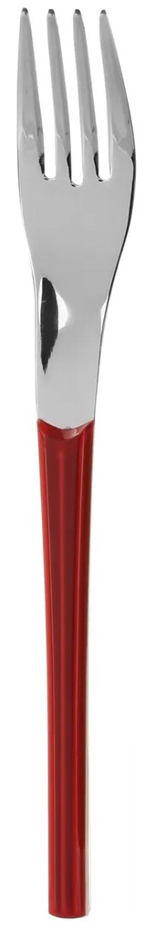 Forchetta rossa Iris Eme in acciaio inox