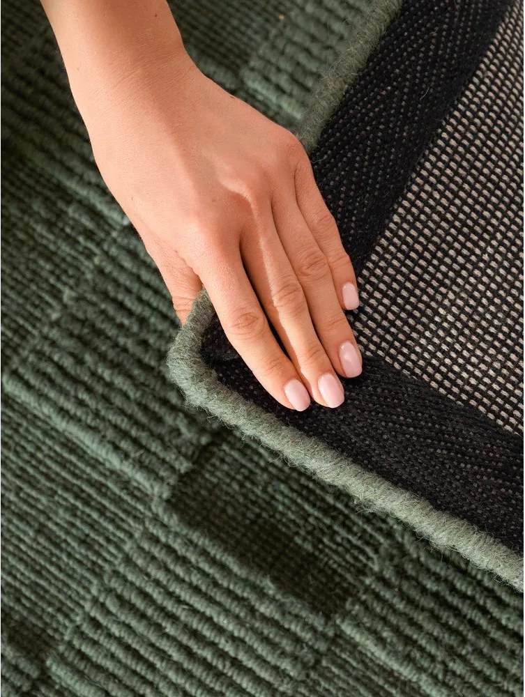 Passatoia verde scuro in lana tessuta a mano 80x200 cm Scala – Villeroy&amp;Boch