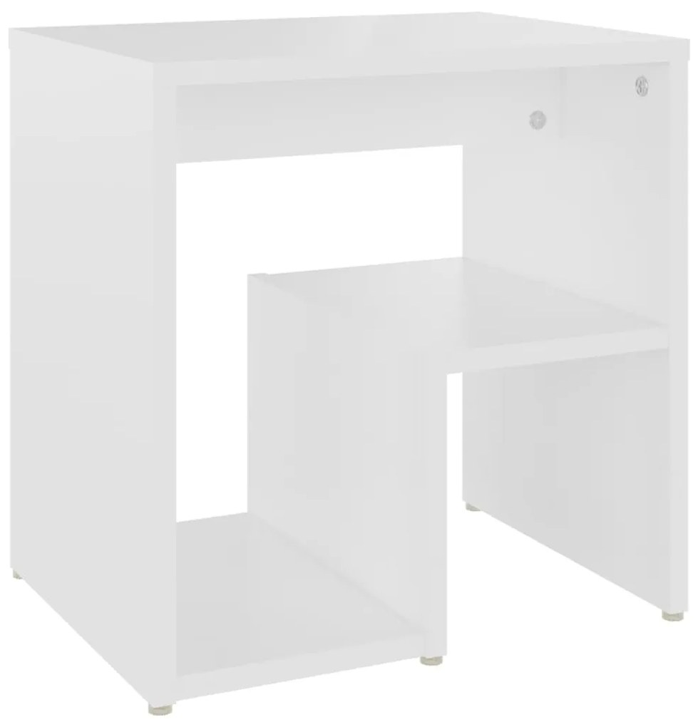 Comodino bianco 40x30x40 cm legno ingegnerizzato