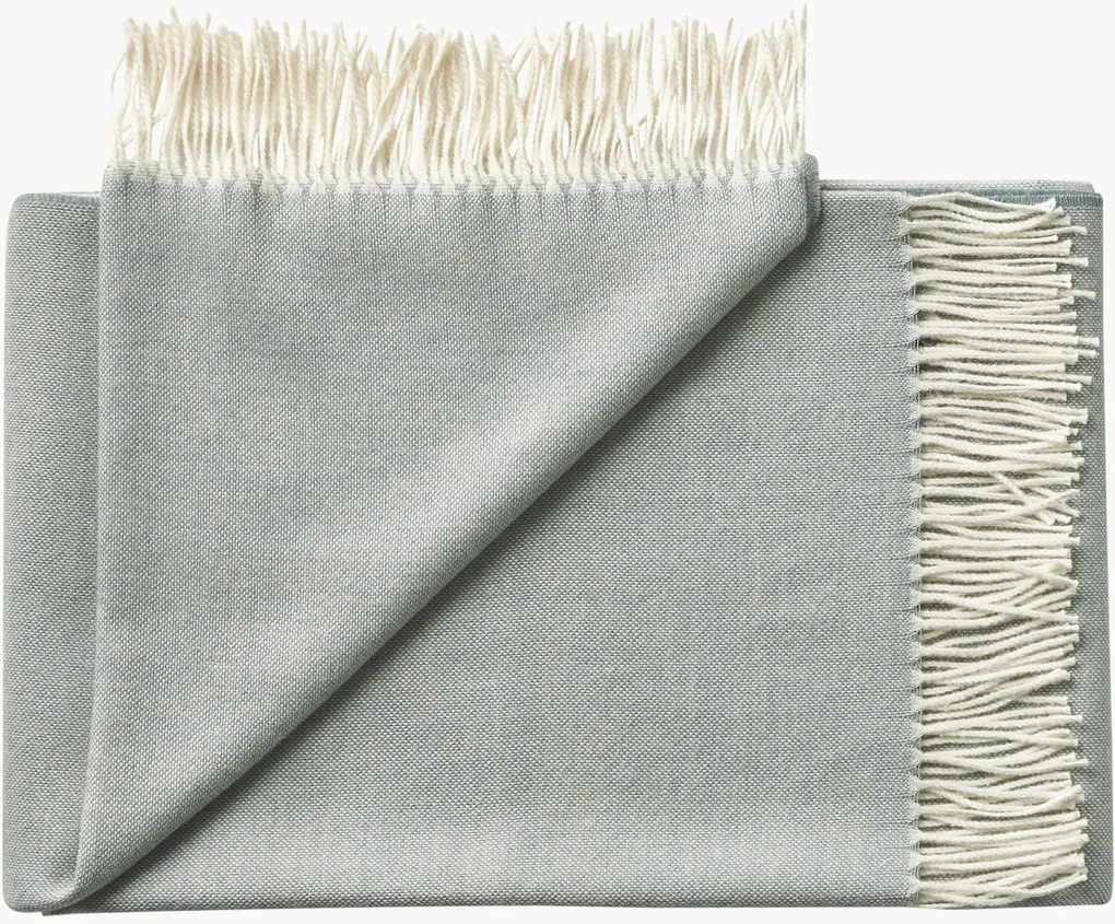 Coperta premium in baby alpaca con frange Panama