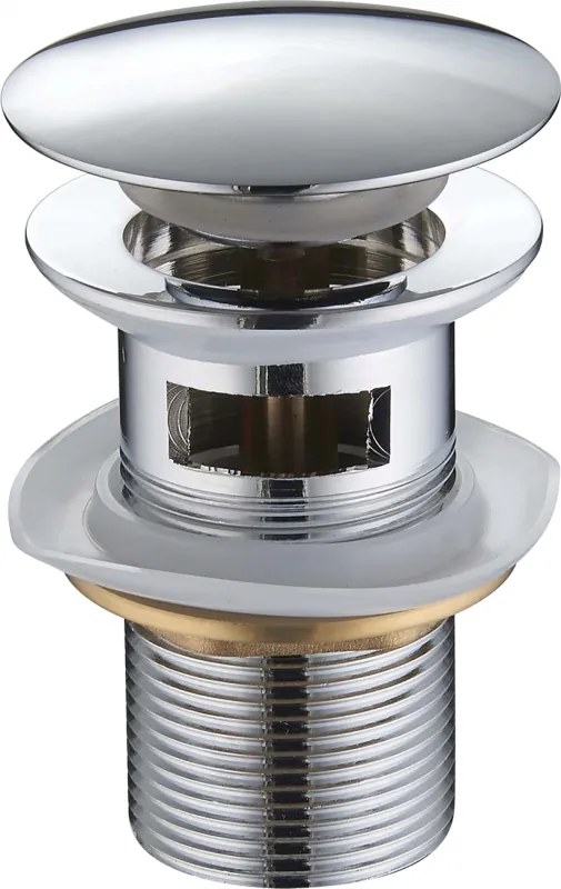 Mexen tappo klik-klak rotondo con troppopieno, cromo - 79920-00