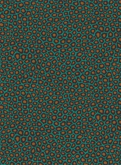 Cole & Son Carta da parati Senzo Spot - Petrol/ Gold