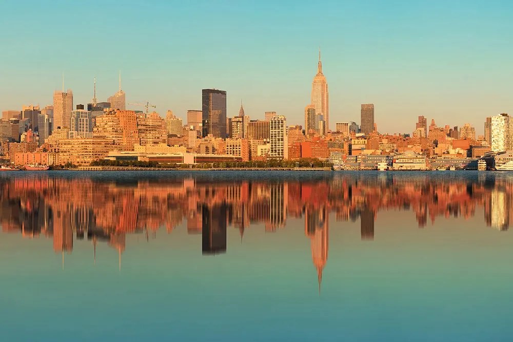 Carta da parati autoadesiva – Riflesso affascinante di New York