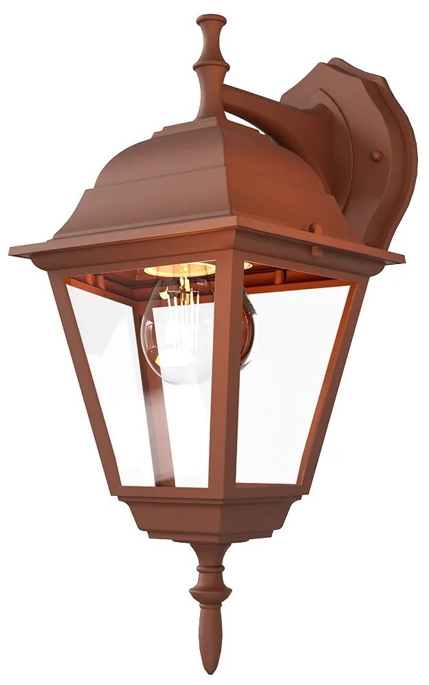 Applique Lanterna da Esterno IP54 E27 Corten - Serie ALFIERI 1B