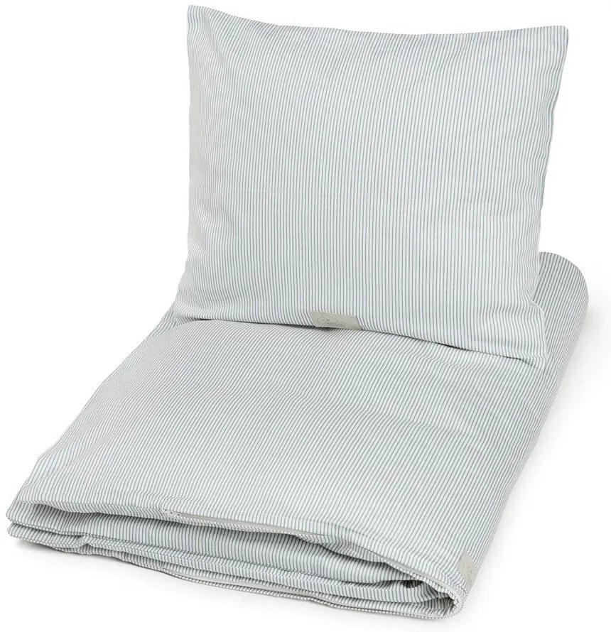 Set copripiumino e federa da bambini azzurro in cotone organico per letto singolo 140x200 cm Classic Stripes Blue – Cam Cam Copenhagen