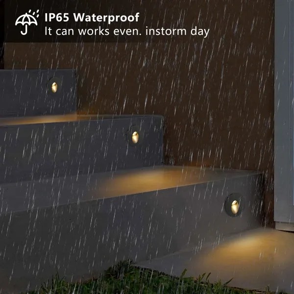 Brilagi - LED lampada da incasso per esterni STAIRDOT LED/2W/230V, nero, IP65, rotonda