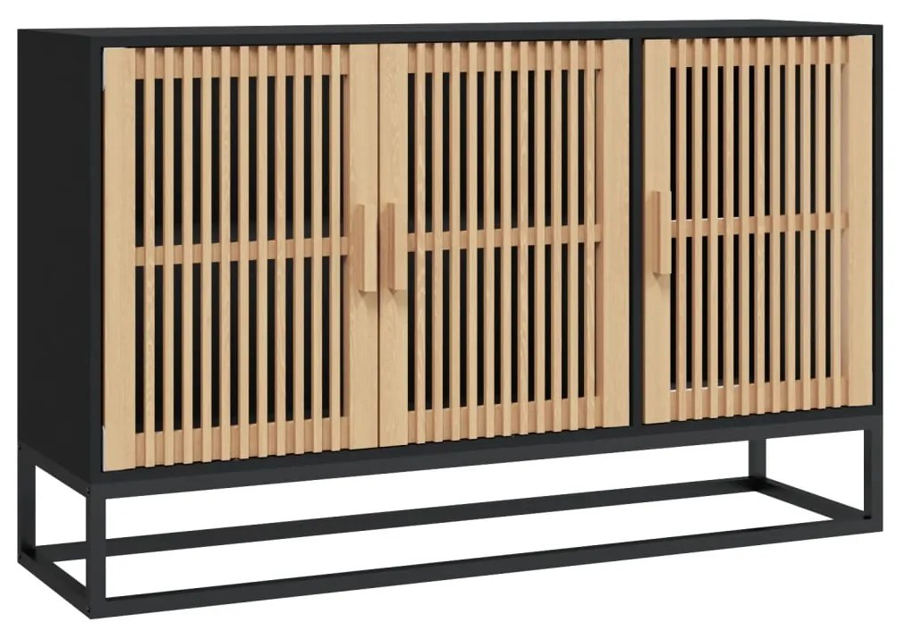 Credenza nera 105x30x65 cm in legno multistrato