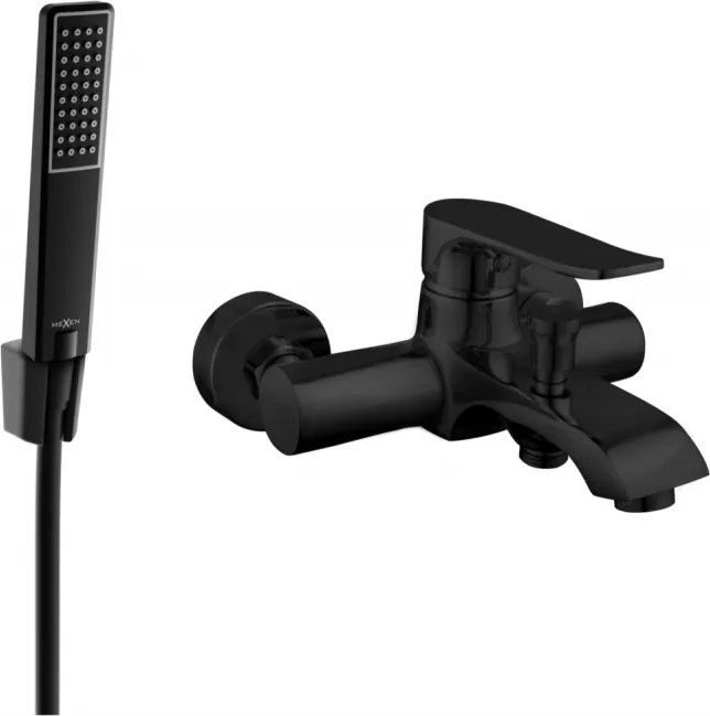 Mexen Pecos R72 rubinetto da vasca con set doccia, nero - 7273R72-70