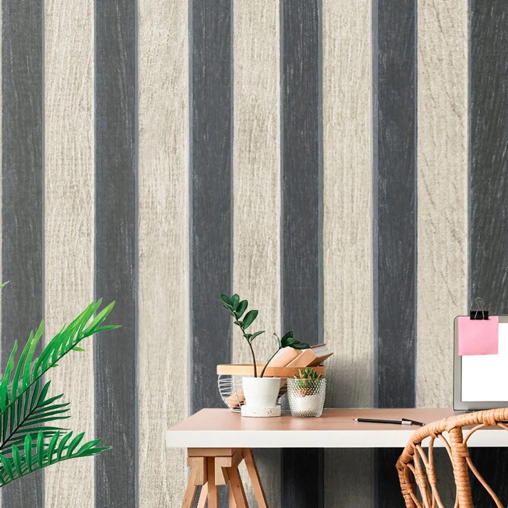Carta da parati – Imitazione legno con tocco vintage