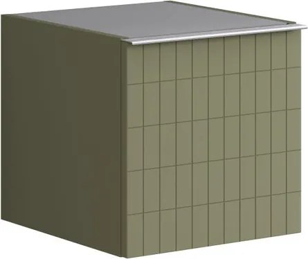 Struttura semi colonna da bagno Pixel Grid 1 anta laccato opaco verde salvia L 40 x H 40 x P 45.5 cm