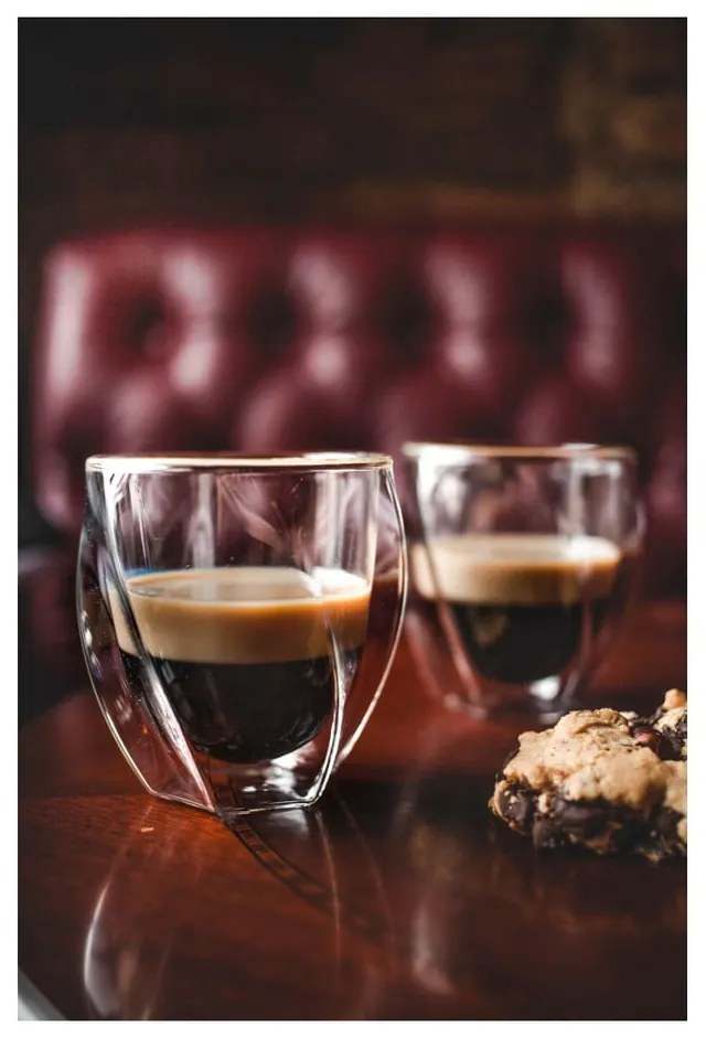 Tazze in set per cappuccino/con parete doppia 2 pz 250 ml Cristallo – Vialli Design