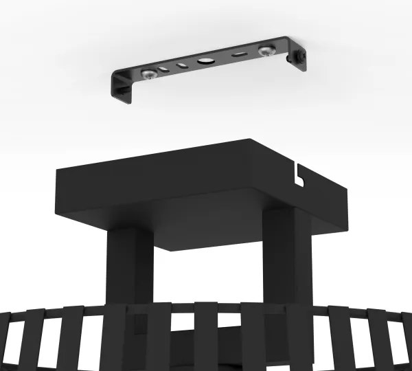 Eglo 390001 - Plafoniera BOGOTA 1xE27/40W/230V nero