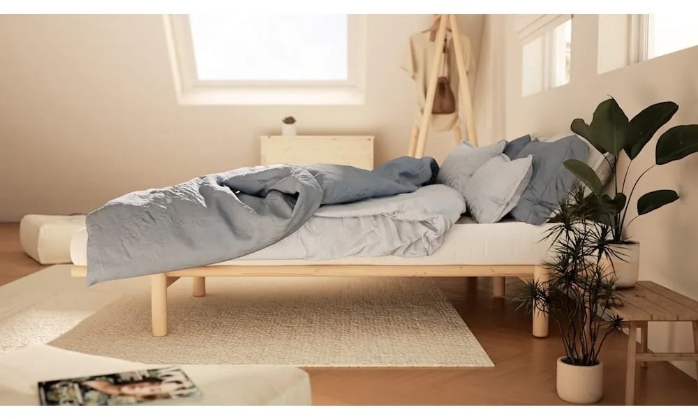 Letto matrimoniale in legno di pino con griglia 140x200 cm Pace - Karup Design