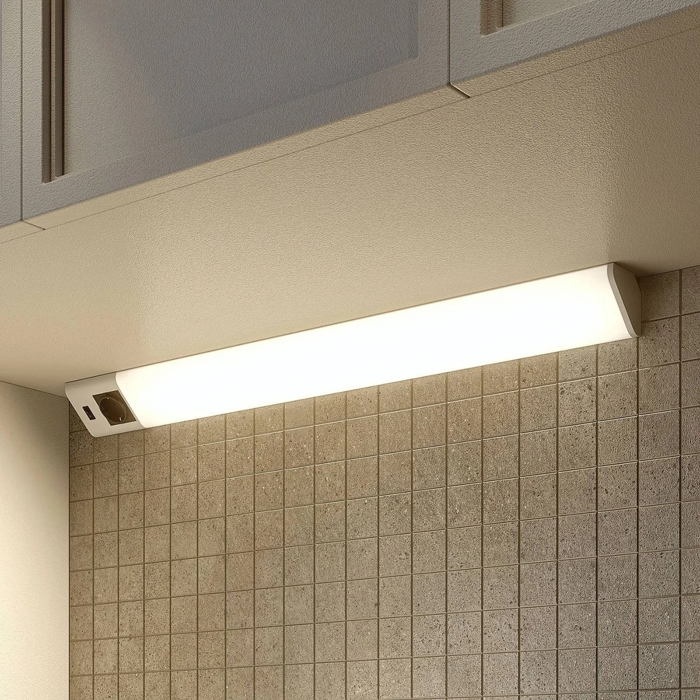 Lindby Eray lampada LED da mobili con presa, 83cm