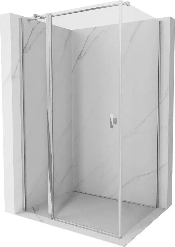 Mexen Mist T cabina doccia battente 100 x 80 cm, trasparente, cromo - 8A4T-100-080-01-00