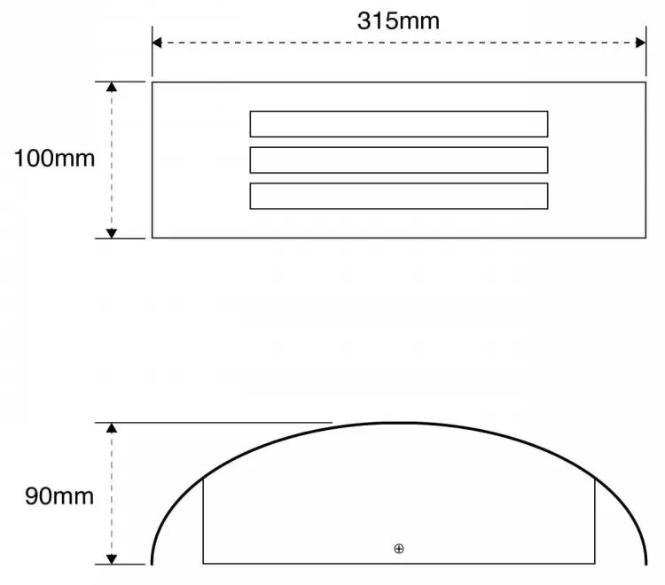 Applique Nera E27 IP54 da Esterno Antiabbagliamento - Serie SHELL Base E27