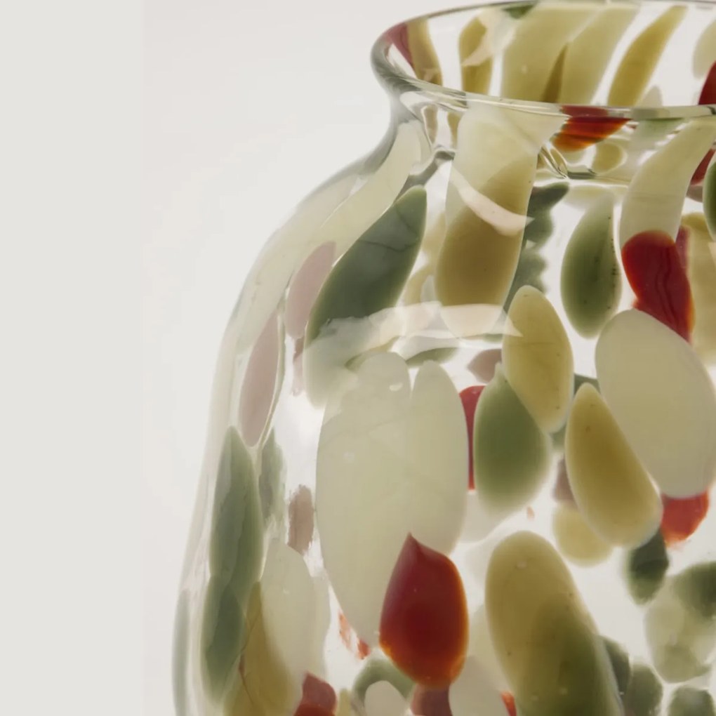 Tikamoon - Vaso in vetro Dot, multicolore