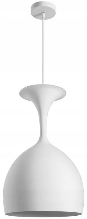 LAMPADA DA SOFITTO PENSILE METALLO PARALUME CALICE BIANCO