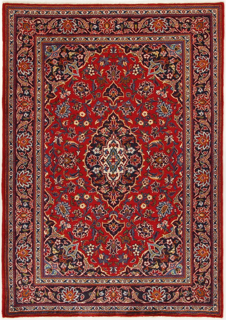 Kashan Tappeto 200x140 (Iran) Annodato A Mano