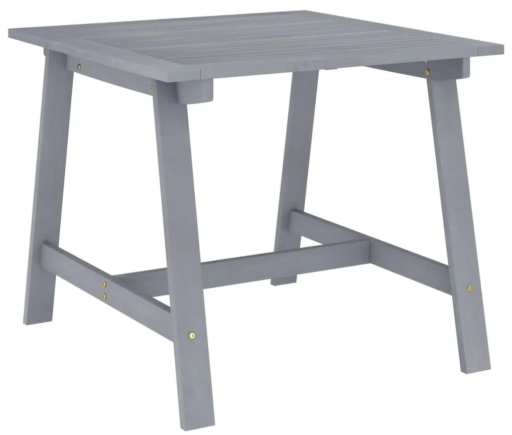 Set da Pranzo da Giardino 3 pz Legno Massello di Acacia Grigio