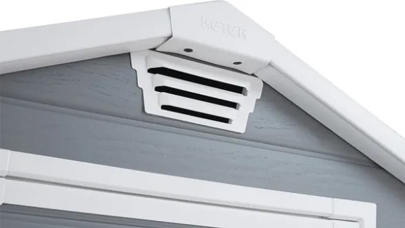 Casetta Da Giardino In Resina 130x192x198H Cm Manor 4x6 Grigio Keter Con Finestra