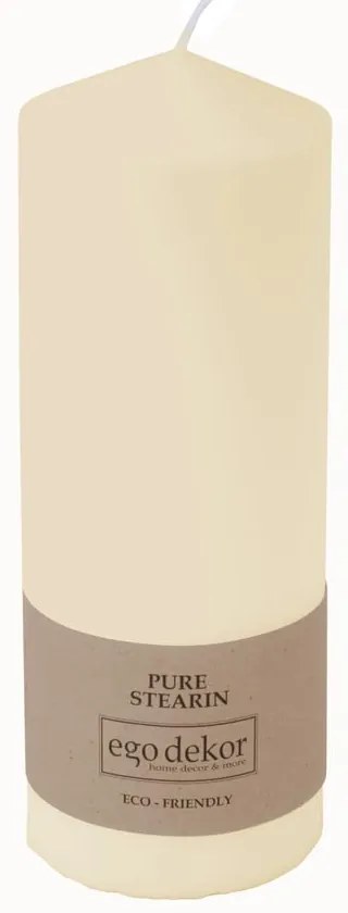 Candela bianca cremosa Top, durata di combustione 50 h Eco - Eco candles by Ego dekor