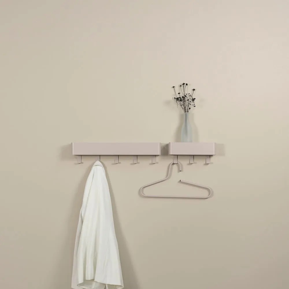 Attaccapanni da parete grigio tortora in metallo con scaffale 52 cm Dax Play – Spinder Design