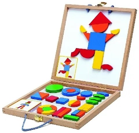 Geoform - valigetta con pezzi in legno magnetici