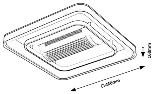 Rabalux 71341-LED Plafoniera dimmerabile con ventilatore AIREON 50W/230V 3000/4000/6000K+RC